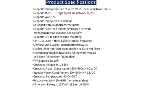 YLX-M21L2 5G Industrial Outdoor Router