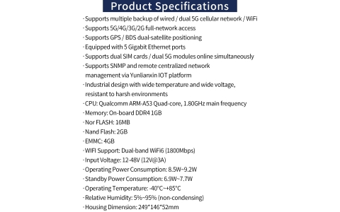 YLX-X2Q60 5G Dual SIM Bandwidth Bonding Router