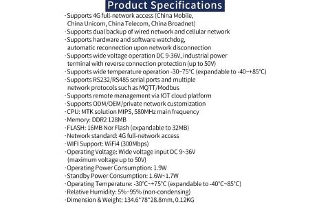 YLX-M28L4 4G Dual-SIM Industrial Router with 4 Ethernet Ports and Dual RS485 Serial Ports